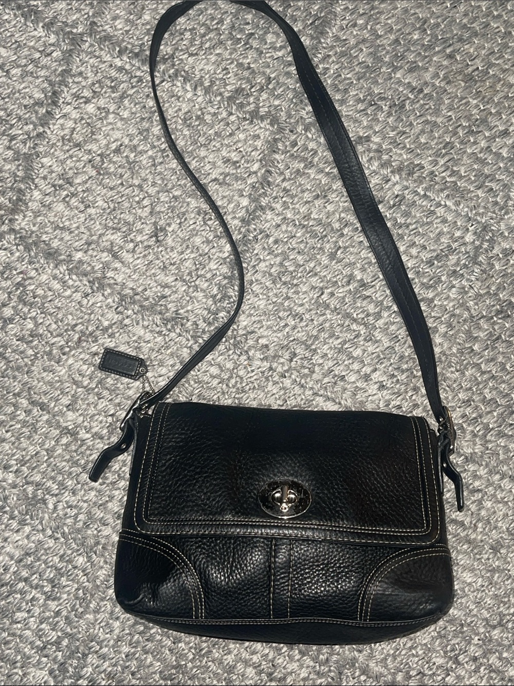 Coach Black Leather Crossbody Hamilton Shoulder Bag